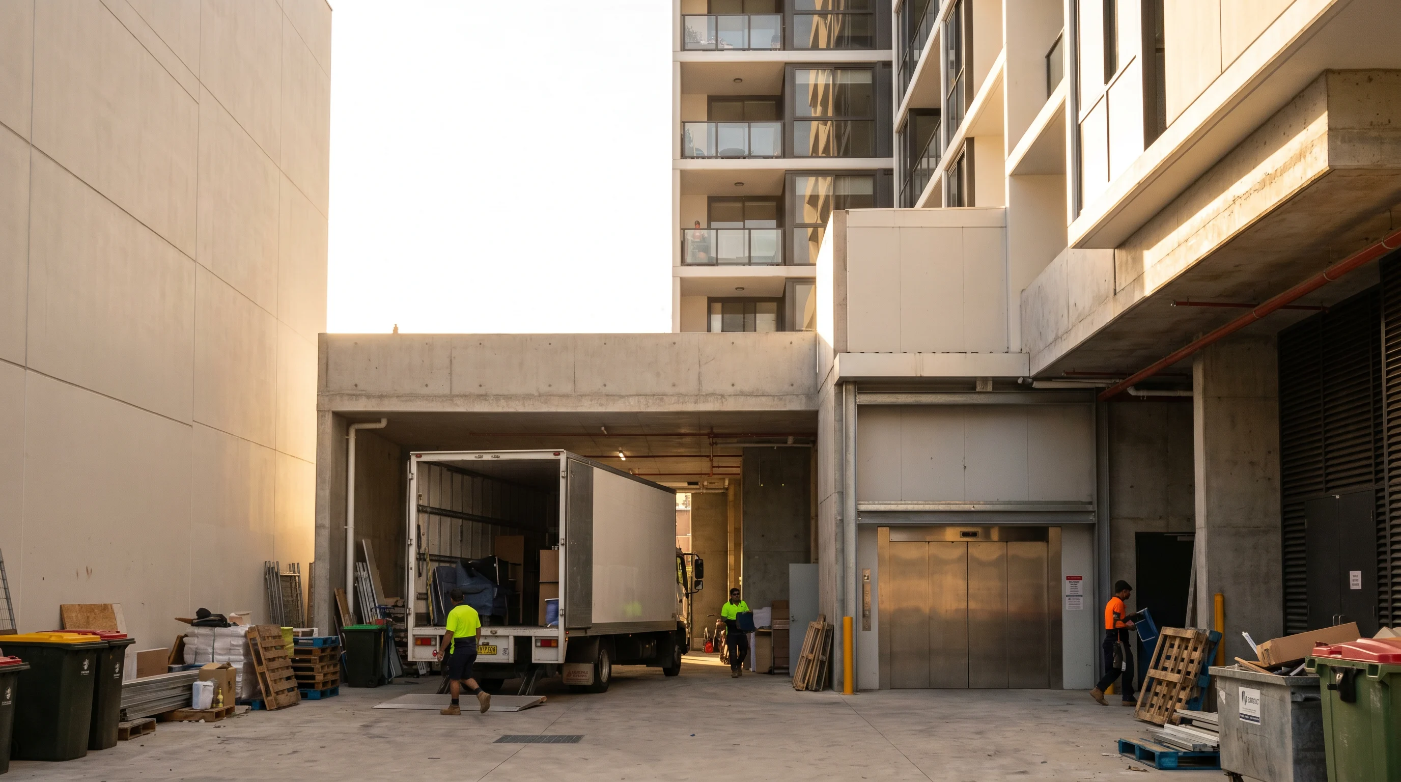 Moving into a Parramatta high-rise: booking the goods lift and the dock