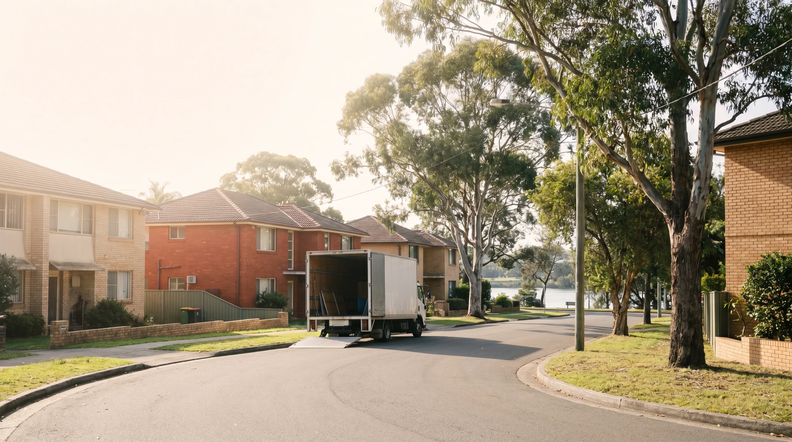 A removal truck on a street in Ermington, Parramatta